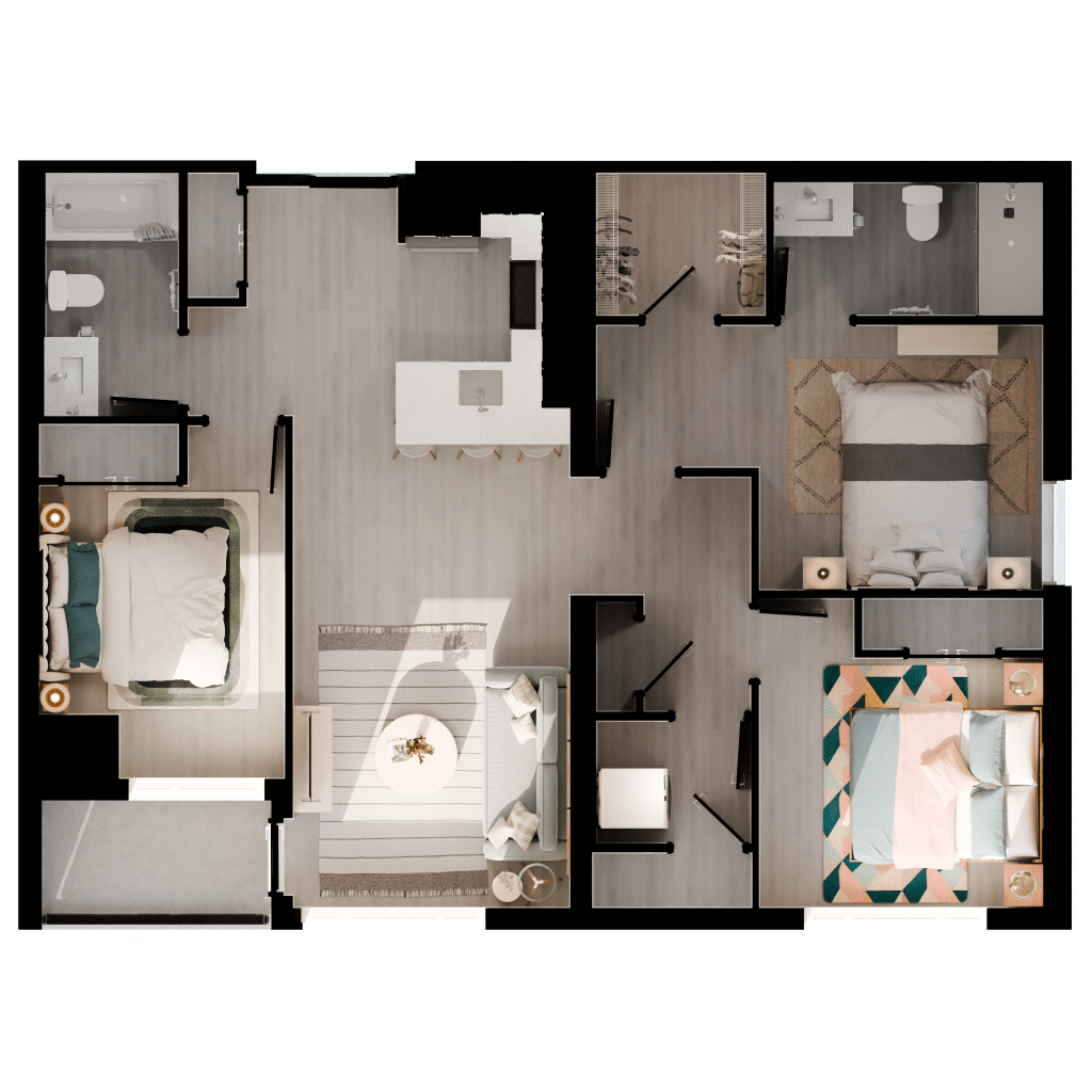 The Alcona 3 Bedroom Floorplan